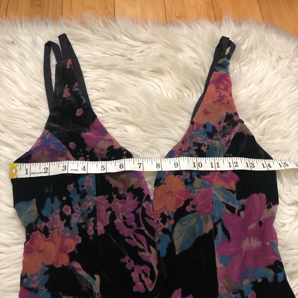 Lulus Make It Cute Black Burnout Velvet Floral Print Mini Skater Dress S NWT - Picture 14 of 16